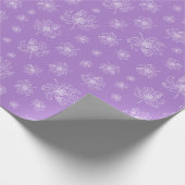 白いグラフィック牡丹。 ラッピングペーパー (角)