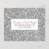 白いグリッタープリント爪、 ネイルのメニュー一覧 チラシ (裏面)