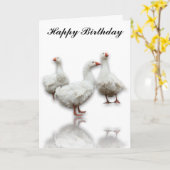 白いグリーティングカードに3つのセバストポルのゲーゼ カード (黄色い花)