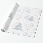 白いグレーとパステルピンク ラッピングペーパー (アンロールド)