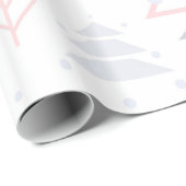 白いグレーとパステルピンク ラッピングペーパー (ロールコーナー)