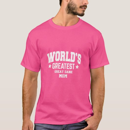 白いグレートデーンの母のためのレディースグッズ Tシャツ (正面)