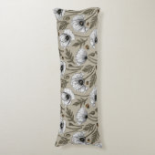 白いケシとテンサイ ボディピロー (正面縦)