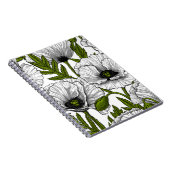 白いケシの上の白いケシ ノートブック (右側)