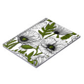 白いケシの上の白いケシ ノートブック (左側)