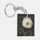 白いケシの花 キーホルダー (正面左)