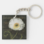 白いケシの花 キーホルダー (裏面)