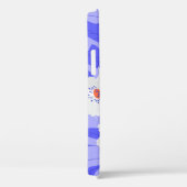 白いケシ：手描き紫シームレス Case-Mate iPhoneケース (裏面 / 右)