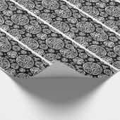 白いケルト色のトリスケル（黒） ラッピングペーパー (角)