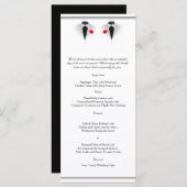 白いゲイのメニュ結婚ーに2つ メニュー (正面/裏面)