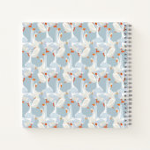 白いゲーゼ模様 ノートブック (裏面)