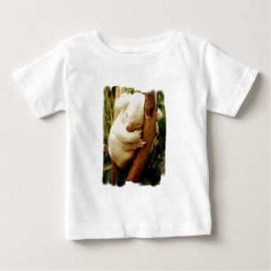 白いコアラのベビーのTシャツ ベビーTシャツ