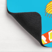 白いコイの魚 マウスパッド (コーナー)