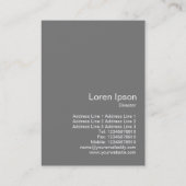 白いコケレル – 濃い緑02481c 名刺 (裏面)