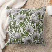 白いコスモスの花 クッション (ブランケット)