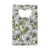 白いコスモスの花 クレジットカード栓抜き (裏面)