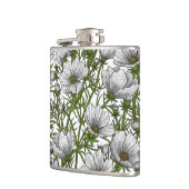 白いコスモスの花 フラスク (左)