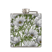 白いコスモスの花 フラスク (裏面)