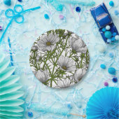 白いコスモスの花 ペーパープレート (パーティー)