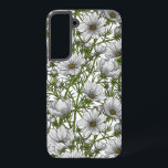 白いコスモスの花 SAMSUNG GALAXY S22 ケース<br><div class="desc">ピンクのコスモスの花を持つ手描きベクトルイラストレーション</div>