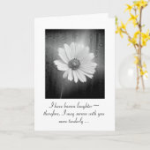 白いコスモスの雨の花 カード (黄色い花)