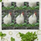 白いコッケレ キッチンタオル (折り畳み)