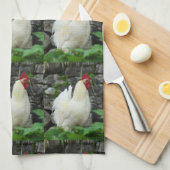 白いコッケレ キッチンタオル (四つ折り)