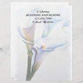 白いコリラリスのカスタマイズ可能なレターセット レターヘッド (正面/裏面)