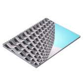 白いコンクリート建物と棚地 ノートブック (左側)