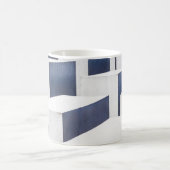 白いコンクリート舗装 コーヒーマグカップ (中央)
