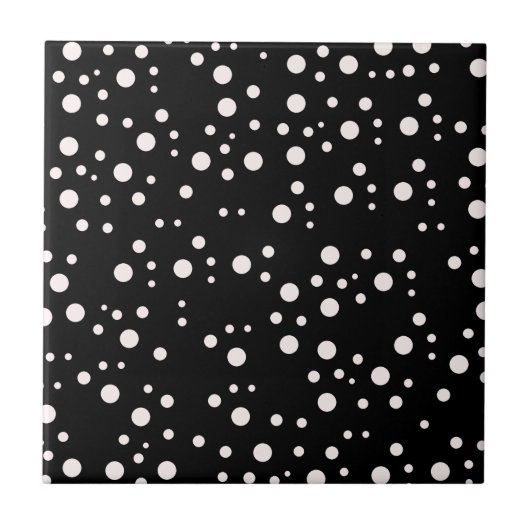 白いコンテンポラリー装飾を施した黒いセラミックタイル タイル (正面)