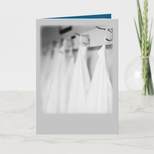 白いコートのセレモニーおめでとうHypocratic Oa カード (正面)