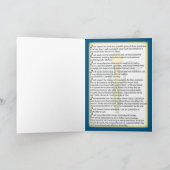 白いコートのセレモニーおめでとうHypocratic Oa カード (内部)