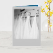 白いコートのセレモニーおめでとうHypocratic Oa カード (黄色い花)