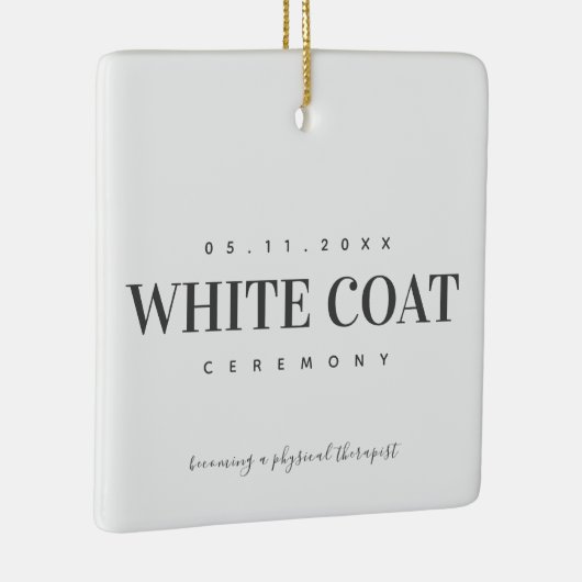 白いコートの儀式が体育セラピスト セラミックオーナメント (右)