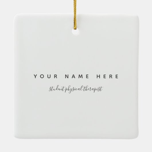 白いコートの儀式が体育セラピスト セラミックオーナメント (裏面)
