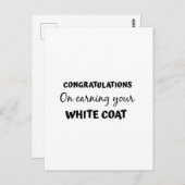 白いコートの卒業おめでとう ポストカード (正面/裏面)