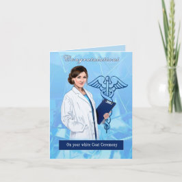 白いコート式のためのお祝い カード