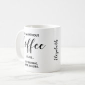 白いコーヒーのない日 コーヒーマグカップ (正面左)