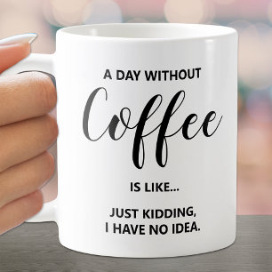 白いコーヒーのない日 コーヒーマグカップ