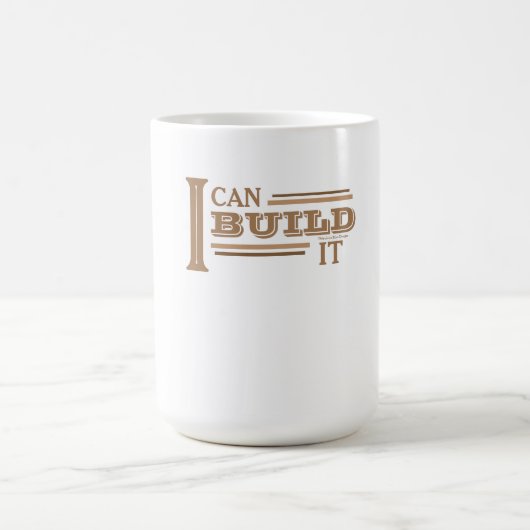 白いコーヒーマグ 我らが建てる (White) コーヒーマグカップ (中央)
