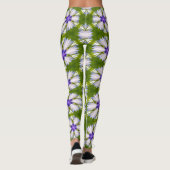 白いコーンフラワーパターン レギンス (裏面)
