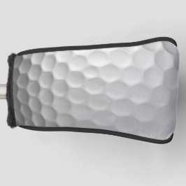白いゴルフボールのディンプルテクスチャー ゴルフヘッドカバー