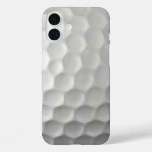 白いゴルフボールのディンプルテクスチャー iPhone 16 PLUSケース