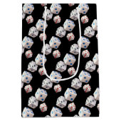 白いサイコロ（色付きドット） ミディアムペーパーバッグ (裏面)