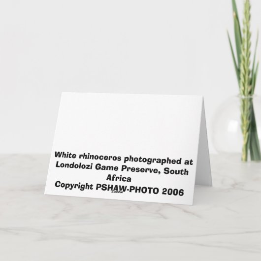 白いサイ カード (裏面)