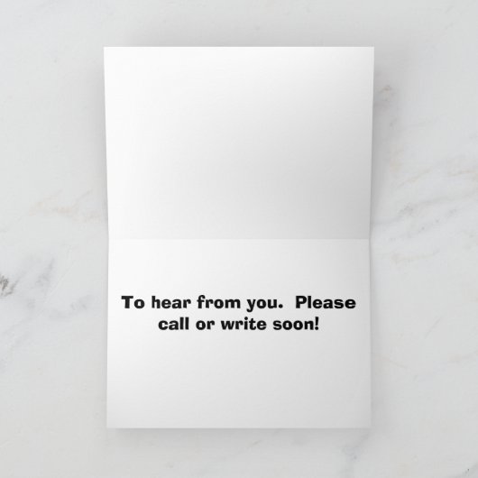 白いサイ カード (内部)