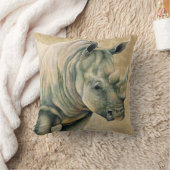 白いサイ クッション (ブランケット)