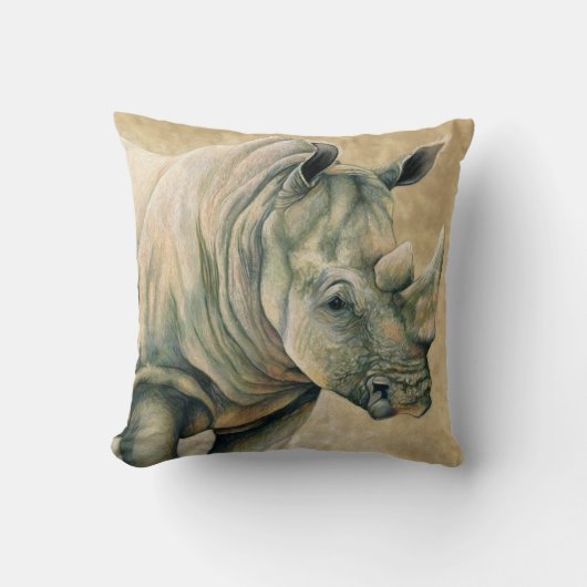 白いサイ クッション (正面)