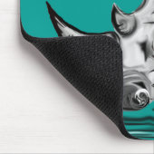 白いサイ マウスパッド (コーナー)